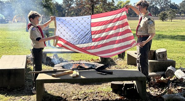 scouts flag retirement ceremony