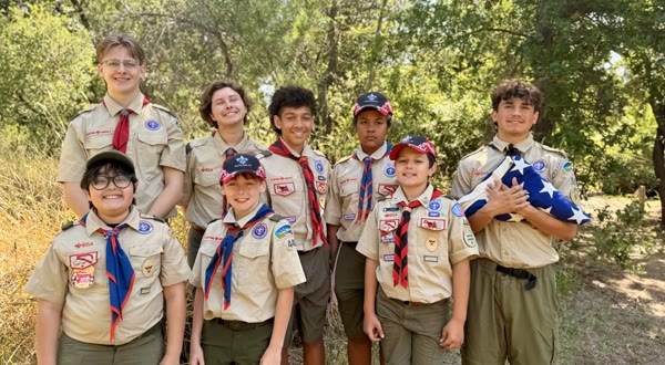 scouts scouts standing ready for flag ceremony